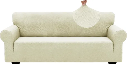 Vista 85 de ZNSAYOTX 1 Funda de silla Jacquard para sala de estar, funda de silla de alta elasticidad con brazos, antideslizante, apta para mascotas, funda
