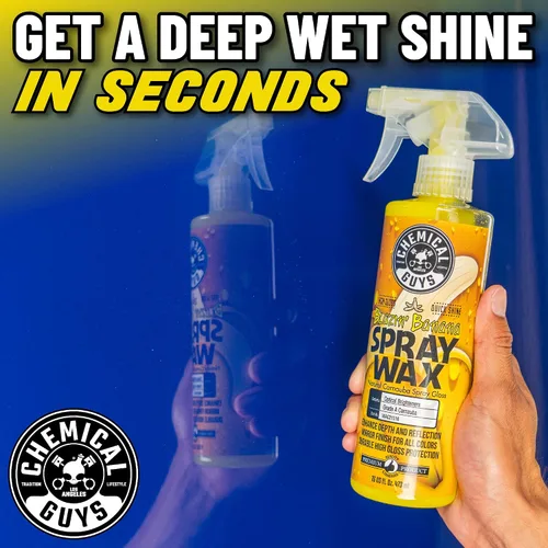 Vista 4 de Chemical Guys Blazin' Banana Cera en Aerosol, Brillo Natural de Carnauba, Segura para Automóviles, Camiones, SUVs, Casas Rodantes y Más, Extra