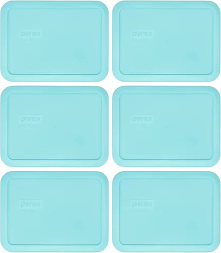 Vista 4 de Pyrex 7210-PC - Tapa de repuesto para almacenamiento de alimentos turquesa blanqueada al sol, 3 tazas, fabricada en Estados Unidos