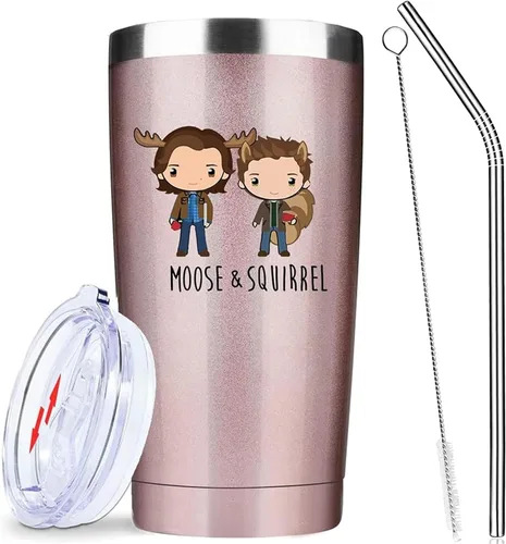 Vista 10 de Llevar a Mi Hijo Extraviado, Mercancía de Programa de TV, Vaso de Café Helado Aislado de Acero Inoxidable de 20 oz con Tapa, Popote y Cepillo, Taza