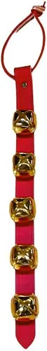 Vista 10 de Arctic Sleigh Bells - Timbres decorativos de cuero para puerta (10 pulgadas con 3 campanas, cuero marrón con campanas plateadas)