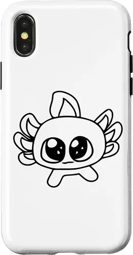 Vista 4 de Funda para disfraz de cumpleaños para iPhone 14 con diseño de ajolote kawaii para niñas y niños