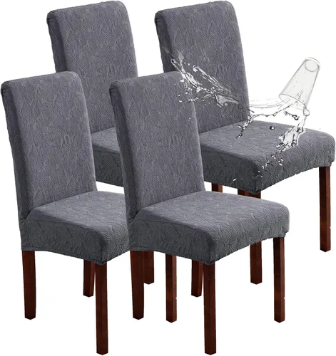 Vista 58 de Fundas impermeables para sillas de comedor, fundas elásticas para sillas Parsons, para comedor, cocina, funda protectora para silla de comedor
