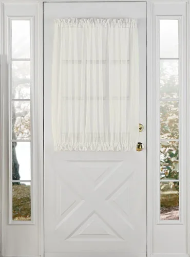 Vista 65 de Stylemaster Elegance Cenefa recta de gasa transparente, 60 x 14 pulgadas, color dorado