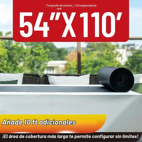 Vista 2 de Mantel de plástico, 110 pies x 54 pulgadas en rollo desechable de plástico