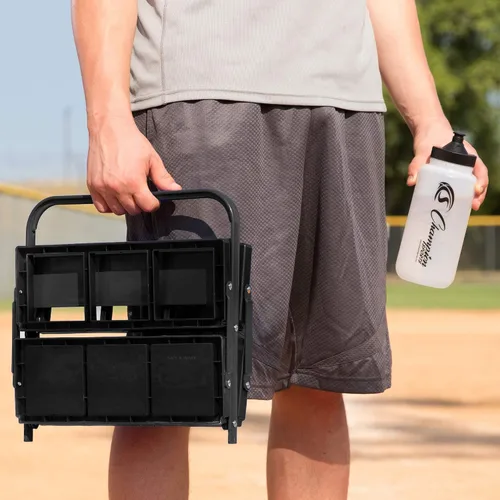 Vista 7 de Portabotella plegable para agua de Champion Sports, Negro, Estándar
