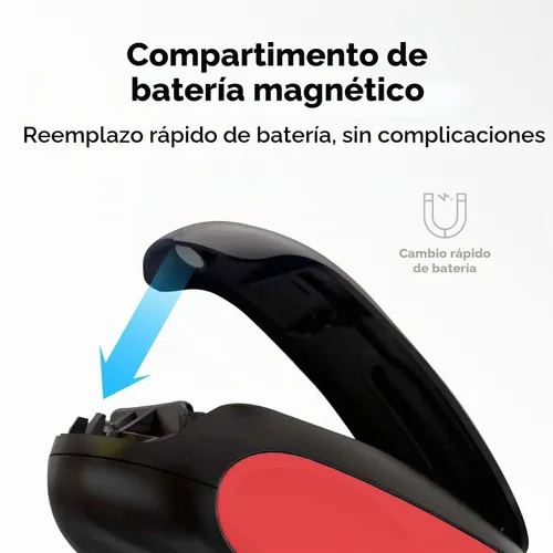 Vista 5 de Kitchen Mama Abrelatas eléctrico One-To-Go, color rojo Rojo con negro