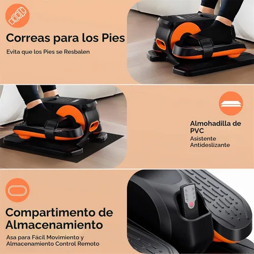 Vista 4 de Under Desk Oval Machine, Morelax Oval Leg Exerciser for Elderly Assembly, Quiet Portable Electric Sit Pedal Exerciser with Resistance Band, Remote