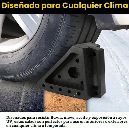 Vista 4 de MAXXHAUL 70472 Calzo de rueda de goma sólida resistente, color negro, paquete de 2, 8 x 4 x 6 pulgadas