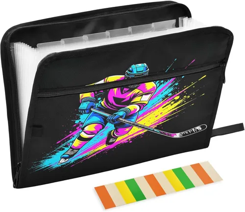 Vista 16 de Gredecor 13 Pockets File Folder Organizer A4/Letter Water Resistant Document Bag with Zipper Filing Folder Expanding File Pouch Storage for School