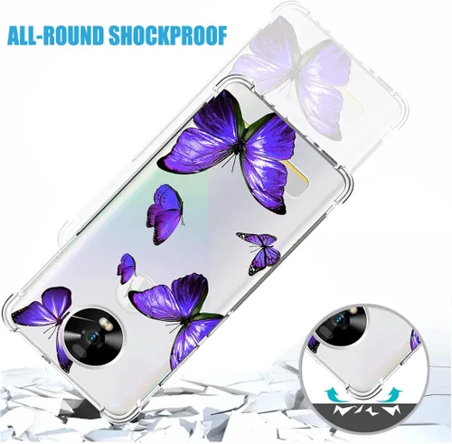 Vista 7 de Funda transparente compatible con Moto Z4, Motorola Z4 Play XT1980-4 para niñas y mujeres, bonita funda protectora de TPU suave a prueba de golpes