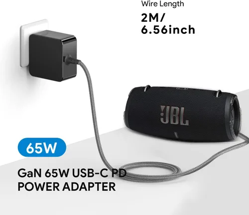 Vista 3 de HKY PD - Cargador USB tipo C de 65 W para JBL Xtreme 4, Xtreme 3 altavoz y SOUNDBOKS La batería (USB-C) Soundboks 4/3/2/Go Gen.4 Bluetooth