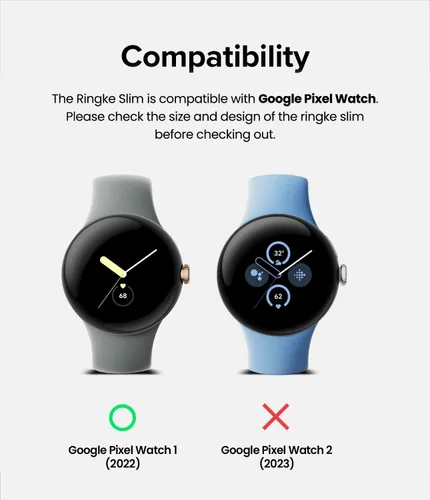 Vista 2 de Ringke Delgado [material antiamarillento/paquete de 2] compatible con la funda de Google Pixel Watch, funda resistente y transparente sólida +