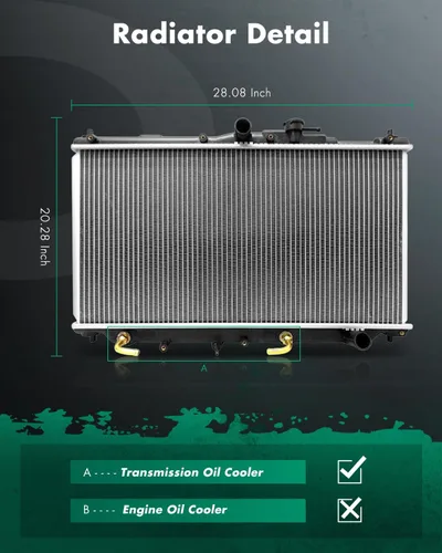 Vista 2 de SCITOO 19 - Radiador apto para Honda 1990-1993 para Accord 2.2L 1992-1996 for Honda for Prelude 2.2L Aluminum Radiator 19010PT1908; HO3010156