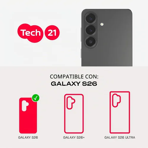 Vista 2 de Tech21 Samsung Galaxy S26 Evocheck con imán - Ahumado/Negro
