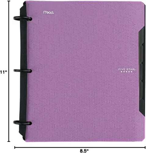 Vista 9 de Five Star Flex - Cuaderno recargable + aplicación de estudio, papel rayado universitario y carpeta de anillos TechLock de 1-1/2 pulgadas