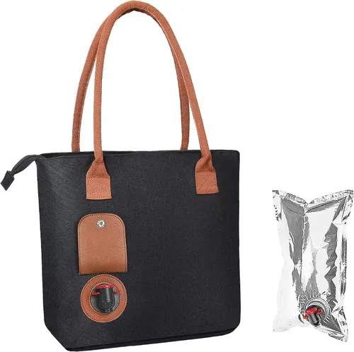 Vista 9 de Tirrinia Bolsa de vino, enfriador de playa para regalo de viaje, bolsa de viaje con boquilla para picnic, BYOB, fiesta, cena, piscina