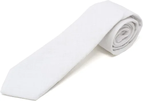Vista 133 de Corbata delgada de algodón cambray para hombre, estilo desgastado texturizado - 2 1/2 pulgadas de ancho