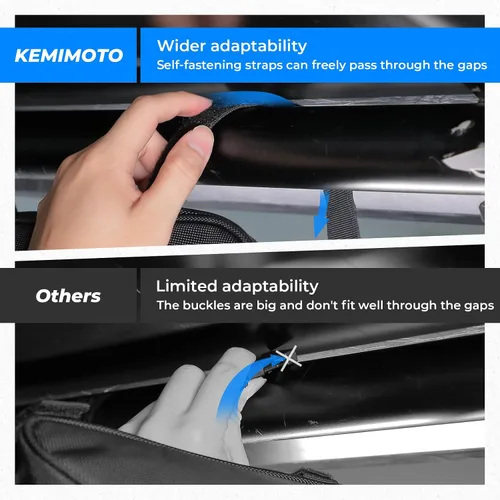 Vista 5 de Bolsa de almacenamiento triangular para barra de protección KEMIMOTO UTV, bolsa universal resistente al agua para techo/puerta/reposabrazos lateral