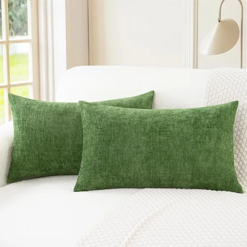 Vista 87 de CaliTime - Paquete de 2 fundas de almohada acogedoras para sofá, decoración del hogar, felpilla suave teñida sólida, 16 x 16 pulgadas, marrón Marrón