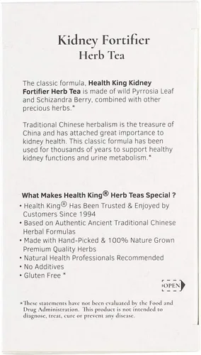 Vista 4 de Health King Té de hierbas fortificante de riñón, bolsitas de té, caja de 20 unidades (paquete de 4)
