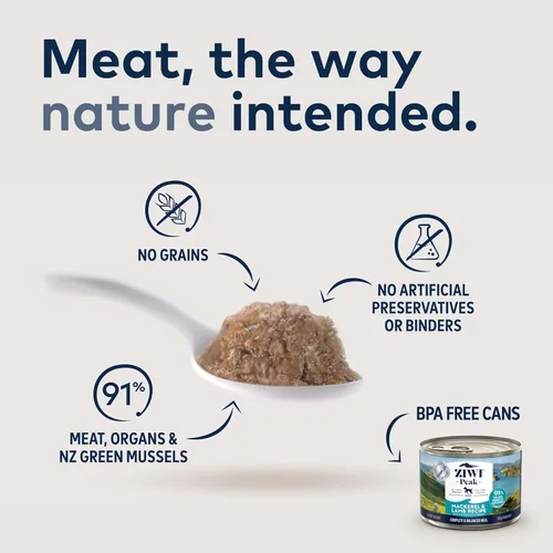 Vista 2 de ZIWI Peak - Comida enlatada para perros, completamente natural, alto contenido en proteínas, sin granos, con ingredientes limitados