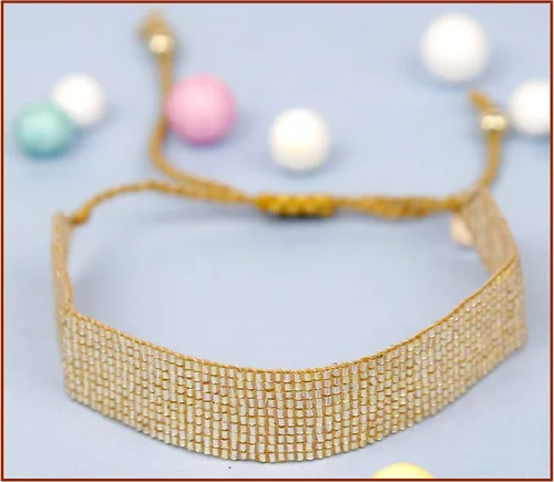 Vista 3 de The Tribal Chic Miyuki - Pulsera de cuentas para mujer
