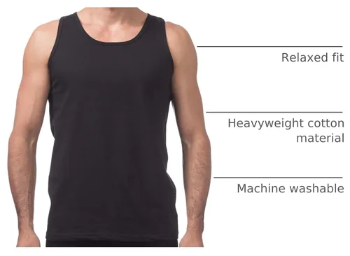 Vista 4 de Pro Club Ropa exterior de algodón pesado para hombre Negro