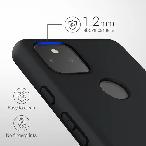 Vista 3 de kwmobile Funda compatible con Google Pixel 5a 5G - Funda protectora de silicona TPU suave y delgada - Negro