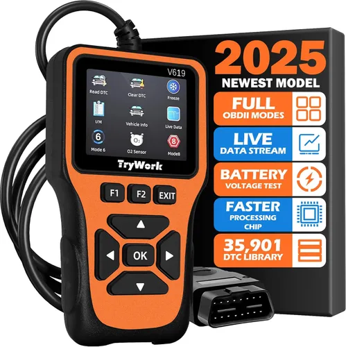 Vista 8 de Escáner de Diagnóstico OBD2, Lector de Códigos del Motor con Búsqueda de 35901 DTC, Modo 6 y 8, Preparación I/M para Todos los Autos OBDII desde