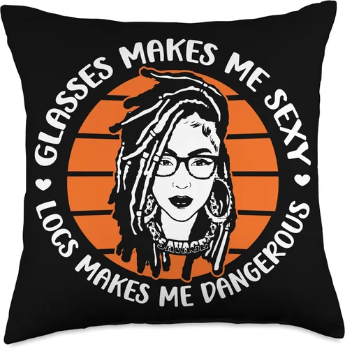 Vista 5 de Locs Afro Dreadlocks Love Beauty Hair Locs Make me Dangerous Afro Hair - Almohada negra de niña africana americana, 16 x 16 pulgadas, multicolor