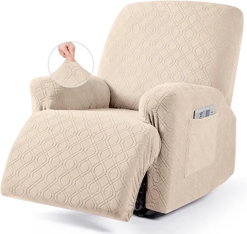 Vista 26 de VANSOFY Funda para silla reclinable, 3 piezas elásticas para silla reclinable, funda suave para silla reclinable, protector de muebles para perros
