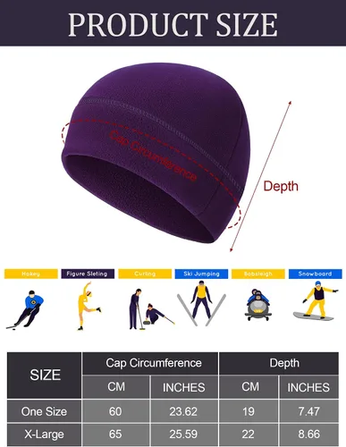 Vista 3 de Gorro de invierno cálido de 3 piezas, suave forro polar, gorro grueso resistente al viento, gorra de reloj de esquí al aire libre para hombres
