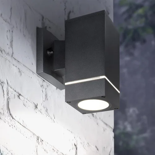 Vista 17 de ASD Lámpara de pared cuadrada para exteriores de 1 luz, enchufe de bombilla E26 de 60 W, 120 V, ETL, cilindro hacia arriba, luces LED