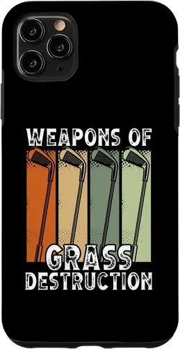 Vista 11 de iPhone 15 Armas de destrucción de hierba Funda divertida para jugadores de golf