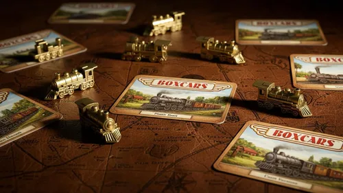 Vista 2 de Rio Grande Games Boxcars Juego de mesa, juego de estrategia familiar para 2