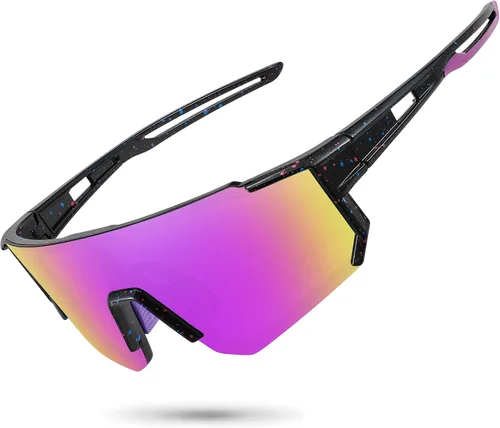 Vista 29 de STORYCOAST Lentes de sol deportivos polarizados para hombres y mujeres, para conducir, pesca, ciclismo, bicicleta de montaña, protección UV400