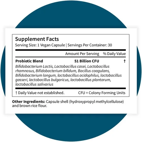 Vista 8 de Pattern Wellness Suplemento probiótico - 51 mil millones de UFC - Apoya el equilibrio digestivo y el bienestar intestinal - De origen consciente