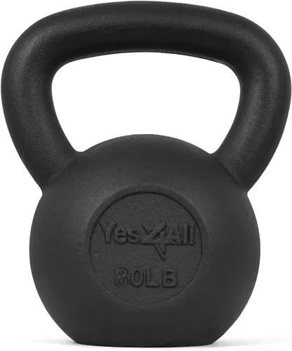 Vista 19 de Yes4All Pesa rusa de hierro fundido, pesas rusas para entrenamiento de fuerza 5-80 libras (5, 10, 15, 20, 25, 30, 35, 40, 45, 50, 60, 70, 80 libras)
