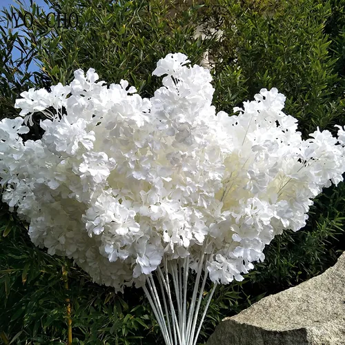 Vista 2 de Pusuny Decoración de Ramas Artificiales Falsas de Flor de Cerezo, 35 Pulgadas para Jarrón Alto de Piso Utilizado como Decoración del Hogar de Boda