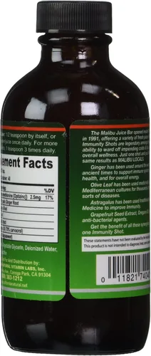 Vista 3 de California Natural Immunity Shots - Botella de zinc de 4 onzas, raíz de jengibre orgánico, aceite de orégano, potente y puro refuerzo del sistema