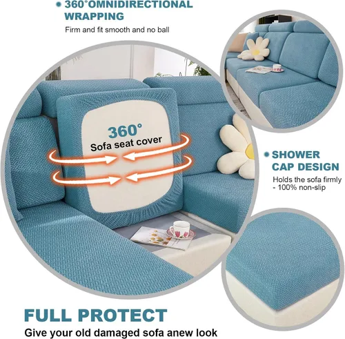 Vista 2 de Funda universal para sofá 2023, resistente al desgaste, fundas de cojín elásticas para sofá, fundas de sofá mágicas, protector de muebles