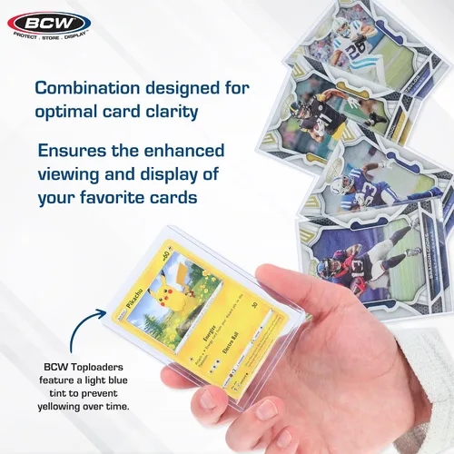 Vista 4 de BCW Combo de fundas para tarjetas y cargadores superiores, estándar de 20