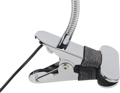 Vista 3 de Lámpara de escritorio con abrazadera, lupa de 2.5X con luz y abrazadera, lámpara de escritorio LED de cuello de cisne flexible de 360°, lámpara
