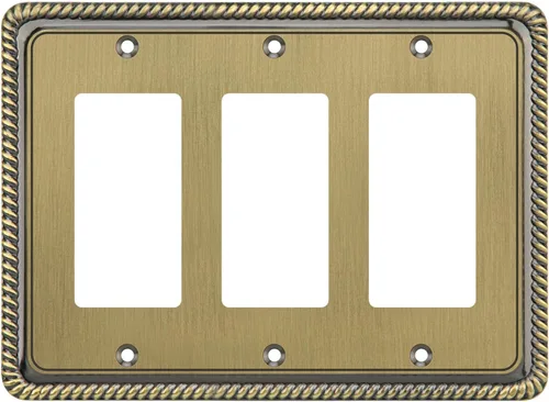 Vista 41 de Henne Bery Rope Edge - Placa decorativa de pared para interruptor (placa lisa, 2 unidades, bronce antiguo)