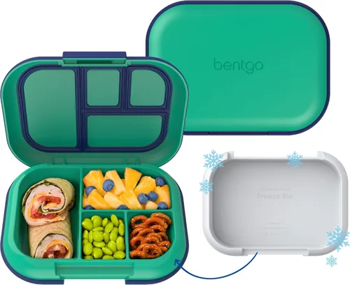 Vista 11 de Bentgo Chill Kids - Lonchera Bento de 4 compartimentos a prueba de fugas Aguamarina