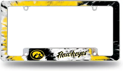 Vista 26 de Rico Industries Marco cromado de la NCAA de 12 x 6 pulgadas, marco cromado para placa de automóvil, camión, SUV