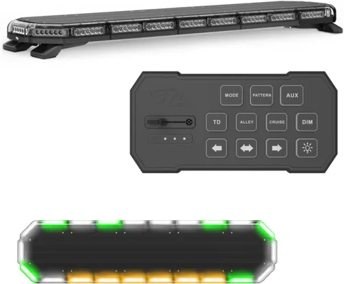 Vista 29 de SpeedTech Lights K-Force Elite 47 Barra de luz LED de tamaño completo – 132 LEDs, 396W Luz de advertencia de emergencia de montaje en techo
