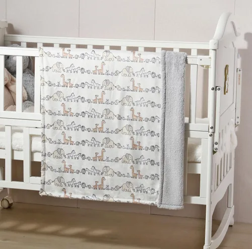 Vista 4 de CREVENT Manta de bebé de minky para niñas y niños, manta suave de felpa para recién nacidos - 30 x 40 pulgadas (Animal)