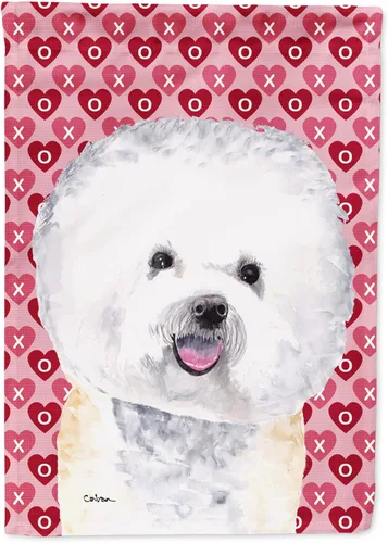 Vista 79 de Caroline's Treasures SS4484GF Bandera de jardín con diseño de bulldog inglés y corazones para el Día de San Valentín, bandera decorativa para patio